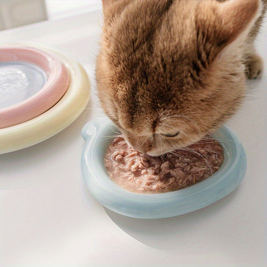 Ceramic Cat Bowl Ceramic Cat Bowl | Large Diameter Anti-Spill Pet Food Dish, Protects Neck, Ins Style Dog Snack Bowl