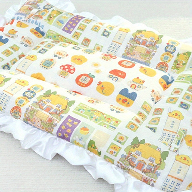 Extra Warmth Four-Season Cat Sleeping Pad with Fashionable Lace Trim - Soft Flannel Pet Bed for Indoor Cats, Cozy Warmth for All Seasons