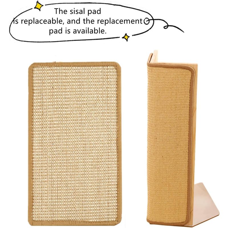 2-Pack 24. 5" Tall Sofa Couch Corner Cat Sisal Scratcher, Scratching Post, Scratch Post, Couch Protector, Replaceable Scratch Pad Mat, Furniture Protector, Pet Scratching Solution, Spacesaving Design, Compact Scratcher