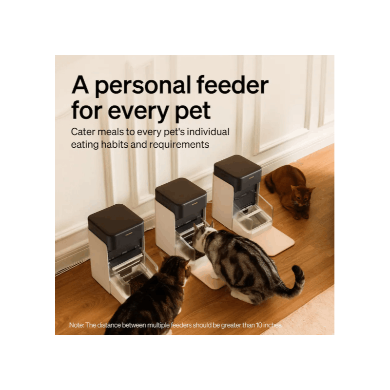 Auto Cat Feeder, Collar Sensor Feed, Multi - Pet Homes Diet Track, 5G2.4G Wi - Fi Cat Food Dispenser