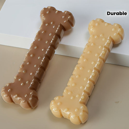 1-Count Cashew Butter Flavor Dog Chew Bone Toy - Durable Nylon Dental Teeth Cleaning Chew Bone, Natural Flavor Safe Dog Chew for all Breed Sizes (Puppies & Dogs), Interactive Chew Bone for Mental Stimulation & Long-Lasting Playtime