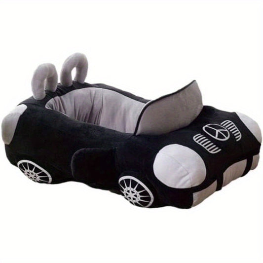 Car Shaped Dog Cat Bed Pet House Cool Teddy Sofa Puppy Nest 27.56x19.69inch Cushion Kitten Padded Kennel Soft and Cozy Pet Bed with Cat Bed Mat Pillow and Car Design, Dog Beds for Large Dogs, Playful Design, Durable Pet Furniture, Dog Owners