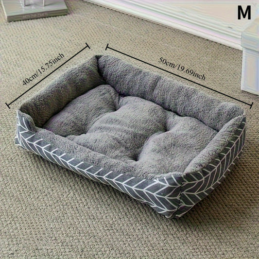 Comfortable Plush Dog Bed, Polyester Fiber Dog Bed, Winter Warm Pet Sofa, Available in 3 Sizes (M\L\XL), Suitable for Use in Small to Medium-Sized Dog Houses, Unassembled Thickened Warm Pad, Suitable for Cats And Dogs