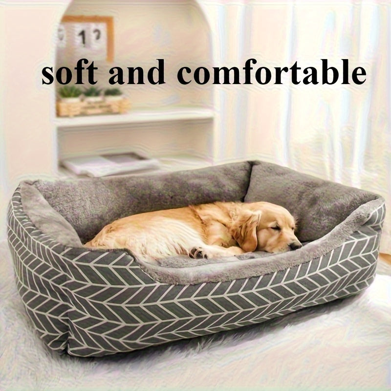 Comfortable Plush Dog Bed, Polyester Fiber Dog Bed, Winter Warm Pet Sofa, Available in 3 Sizes (M\L\XL), Suitable for Use in Small to Medium-Sized Dog Houses, Unassembled Thickened Warm Pad, Suitable for Cats And Dogs