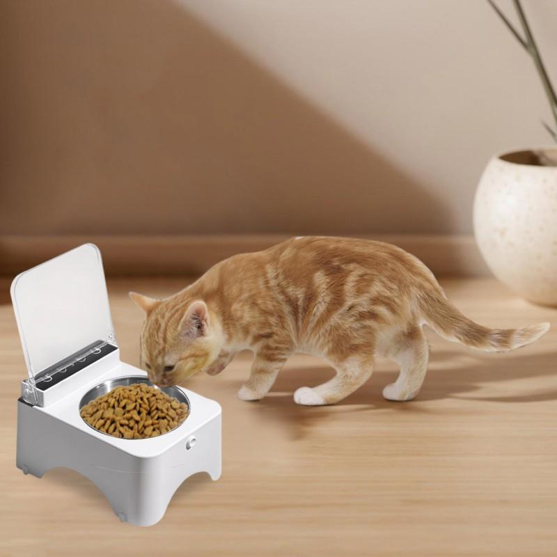 Pet Bowls Smart Feeder with Infrared Sensor Automatic Lid Cat And Bowl Food Dispenser