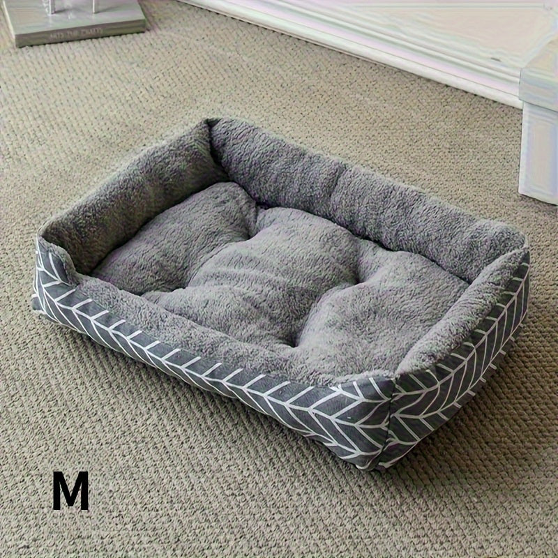 Comfortable Plush Dog Bed, Polyester Fiber Dog Bed, Winter Warm Pet Sofa, Available in 3 Sizes (M\L\XL), Suitable for Use in Small to Medium-Sized Dog Houses, Unassembled Thickened Warm Pad, Suitable for Cats And Dogs