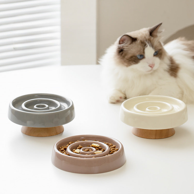 Ergonomic Ceramic Slow Feeder Bowl for Dogs & Cats - Anti-Choke Safety Design, Ergonomic Neck Support, Durable Food & Water Dish for Pet Dining, Anti-Scratch & Spill-Proof Kitchen & Dining Table, Pet Slow Feeder, Ergonomic Feeder, Scratchresistant Finish