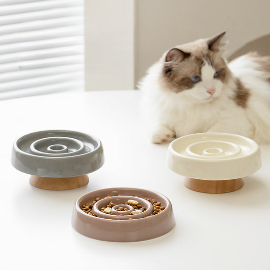 Ergonomic Ceramic Slow Feeder Bowl for Dogs & Cats - Anti-Choke Safety Design, Ergonomic Neck Support, Durable Food & Water Dish for Pet Dining, Anti-Scratch & Spill-Proof Kitchen & Dining Table, Pet Slow Feeder, Ergonomic Feeder, Scratchresistant Finish
