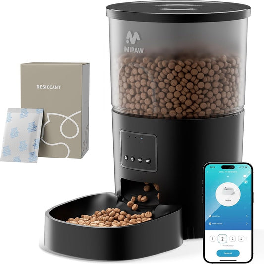 Automatic Cat Feeder 5G WiFi, 6 - Pack Pet Food Desiccant Bags