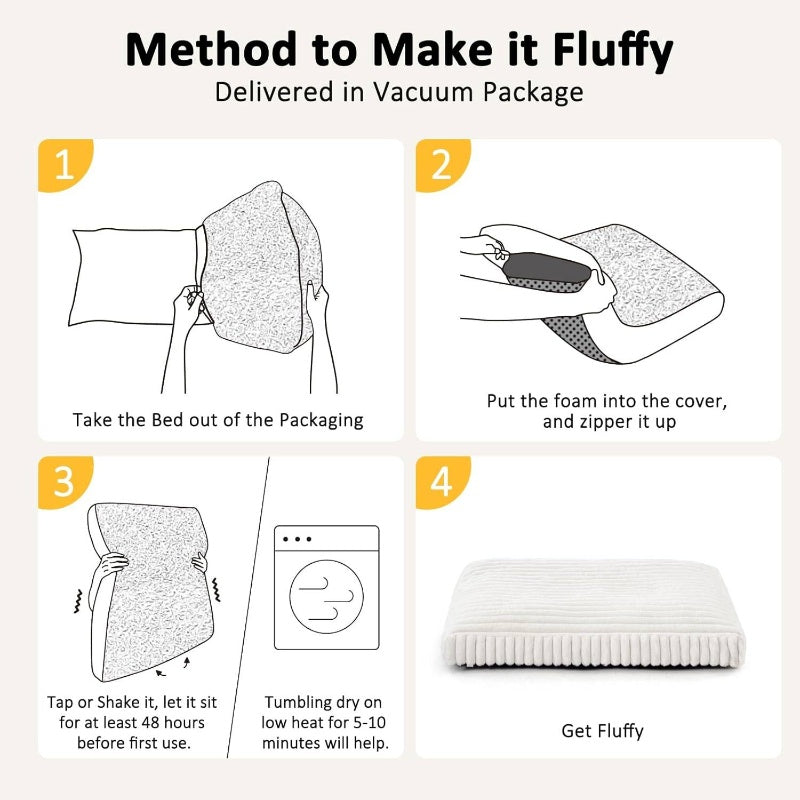 Dog Beds Large Sized Dog, Flat Pet Beds with Removable Washable Cover, Pet Cute Pet Crate Bed Thick Shredded Chopped Crate Foam Slip Bottom Indoor, 35x23x4, Pet Sleeping Pad, Indoor Pet Bed, Stylish Pet Accessory, Durable Pet Bed, Medium Dogs, Pet