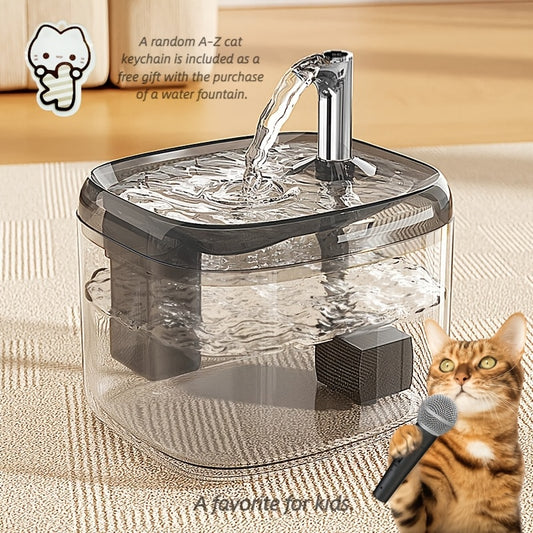 Pet Smart Water Fountain | Fully Automatic Circulating Cat Water Dispenser, Ultra-Quiet with USB Interface, No Batteries Required