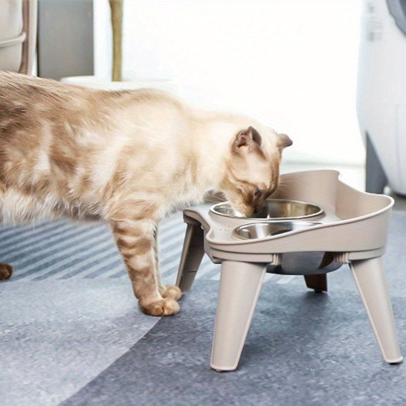 Stainless Steel Elevated Dog Bowl - Non-Slip, No Spill Design for Small, Medium & Large Dogs - Pet Supplies