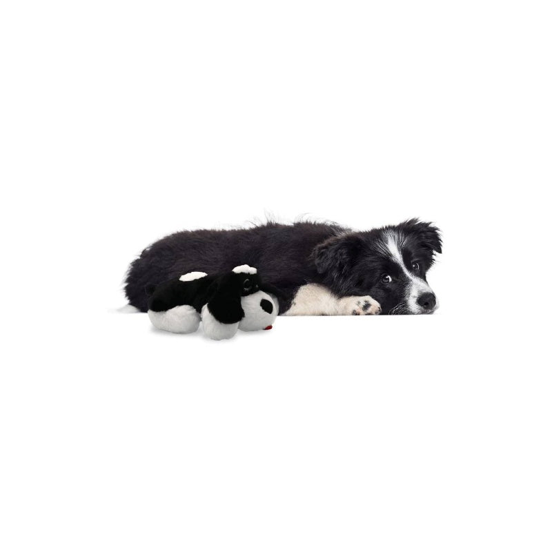 Special Edition Plush-like Heartbeat Dog - Huggable Stuffed Anxiety Relief & Calming Aid for Puppies & Large Breeds, -Reducing Companion with Realistic Heartbeat, Durable Black & White Comfort for Behavioral Training
