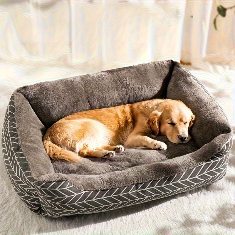 Comfortable Plush Dog Bed, Polyester Fiber Dog Bed, Winter Warm Pet Sofa, Available in 3 Sizes (M\L\XL), Suitable for Use in Small to Medium-Sized Dog Houses, Unassembled Thickened Warm Pad, Suitable for Cats And Dogs