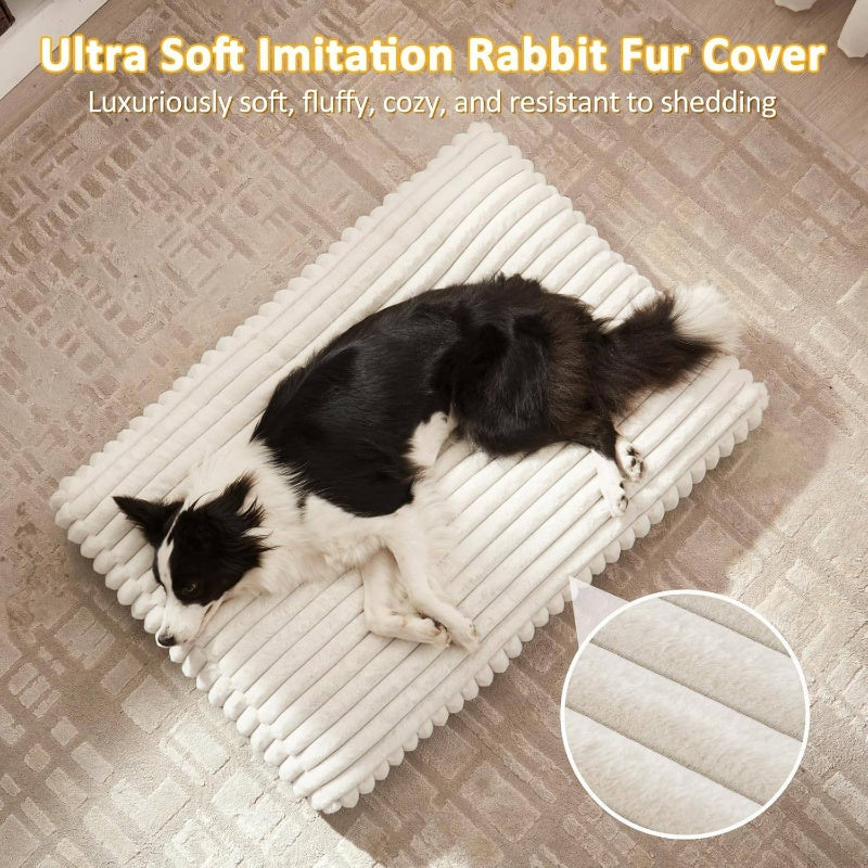 Dog Beds Large Sized Dog, Flat Pet Beds with Removable Washable Cover, Pet Cute Pet Crate Bed Thick Shredded Chopped Crate Foam Slip Bottom Indoor, 35x23x4, Pet Sleeping Pad, Indoor Pet Bed, Stylish Pet Accessory, Durable Pet Bed, Medium Dogs, Pet