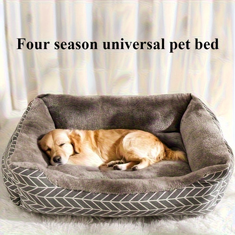 Comfortable Plush Dog Bed, Polyester Fiber Dog Bed, Winter Warm Pet Sofa, Available in 3 Sizes (M\L\XL), Suitable for Use in Small to Medium-Sized Dog Houses, Unassembled Thickened Warm Pad, Suitable for Cats And Dogs