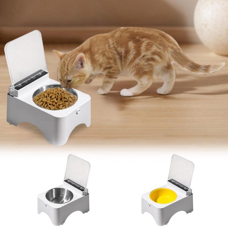 Pet Bowls Smart Feeder with Infrared Sensor Automatic Lid Cat And Bowl Food Dispenser